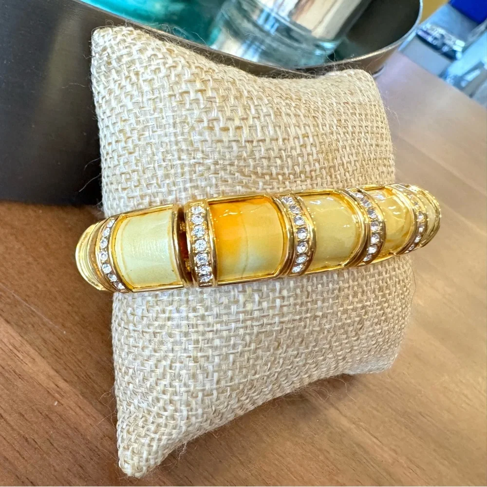 Joan Rivers Yellow Enameled Stretch Bracelet - Picture 3 of 8